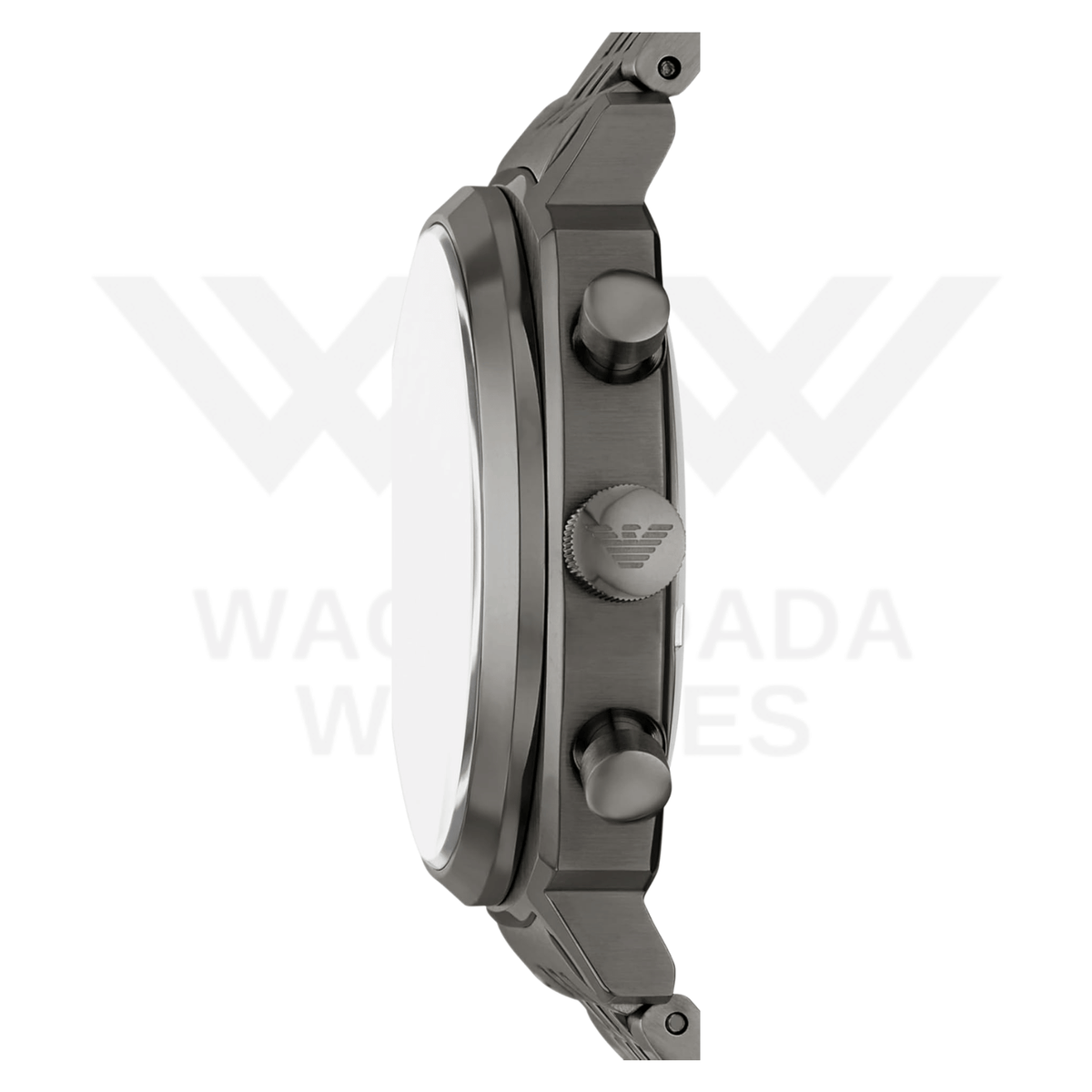 EMPORIO ARMANI CHRONOGRAPH GUNMETAL STAINLESS STEEL WATCH