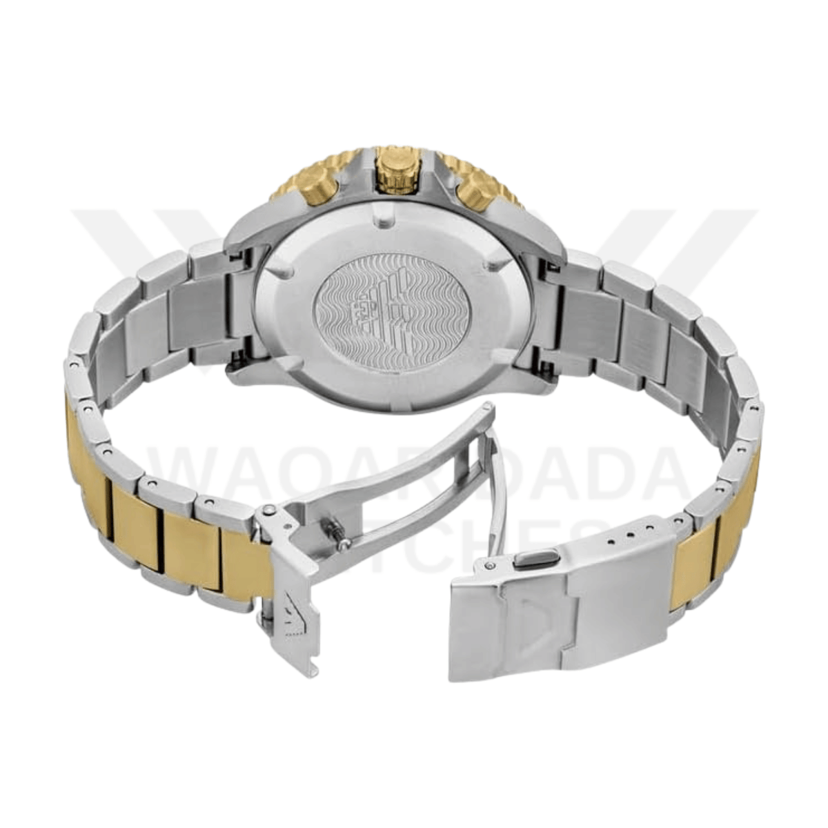EMPORIO ARMANI WORLD EXPLORER SOLAR-POWERED DIVER-STYLE QUARTZ CHRONOGRAPH WATCH