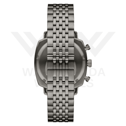 EMPORIO ARMANI CHRONOGRAPH GUNMETAL STAINLESS STEEL WATCH