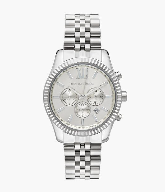 Micheal Kors lexington silver colour Mk8405